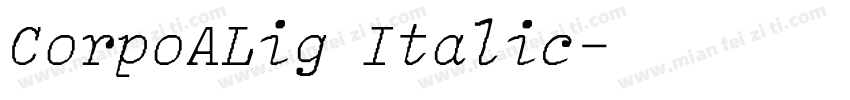 CorpoALig Italic字体转换